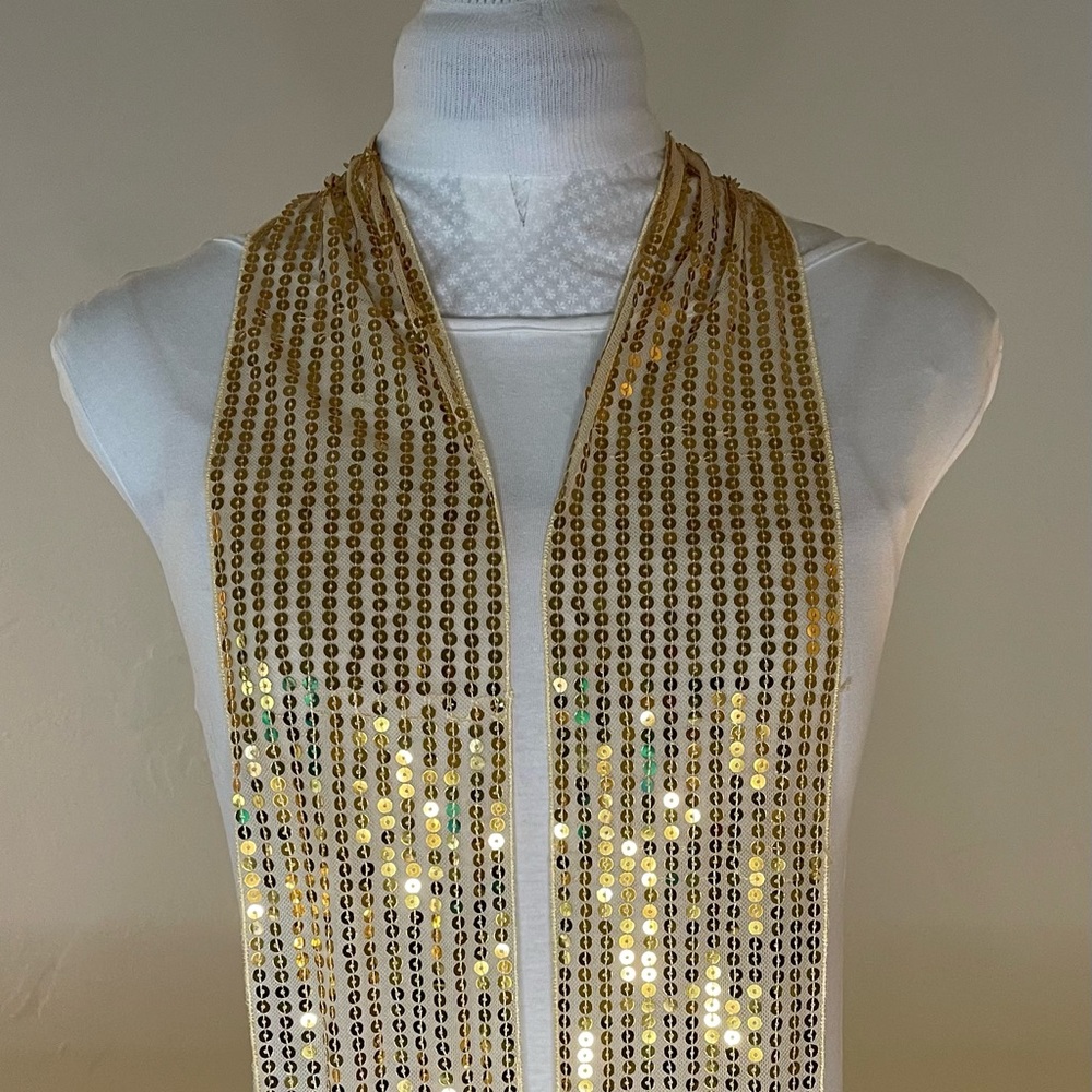 Beautiful light sequin scarf! Brand new!